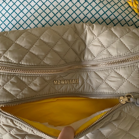 MZ WALLACE Crosby crossbody sling bag in quilted nylon and leather NEW RARE - Picture 9 of 15